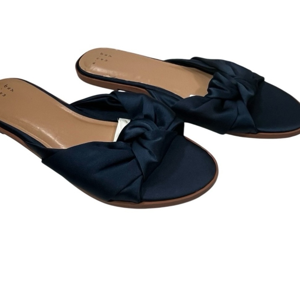A New Day by Target Women’s Navy Fabric Knotted Slide Sandals Size 11